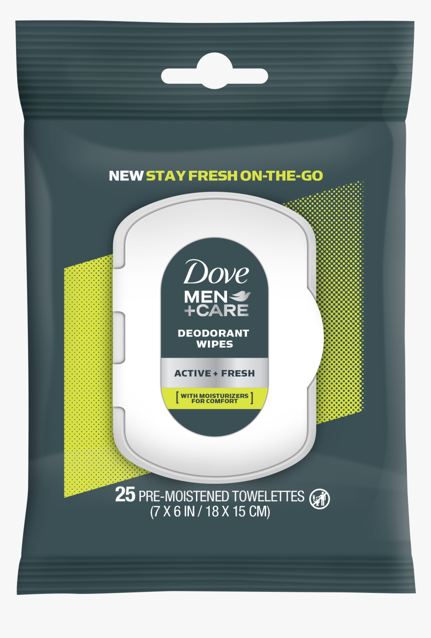 Dovemencare Active Fresh 25ct Wipes 1 Dove Created - Dove Men Care, HD Png Download, Free Download