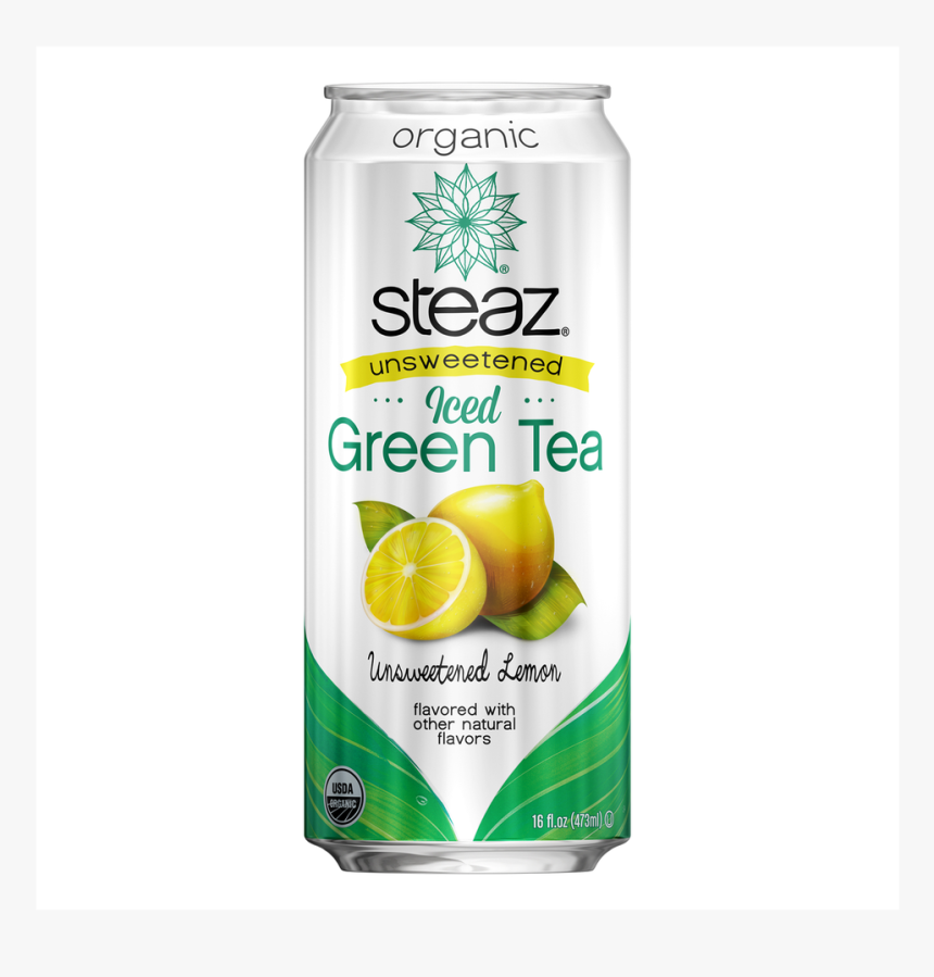 Steaz Unsweetened Lemon Green Tea - Steaz Peach Mango Tea, HD Png Download, Free Download