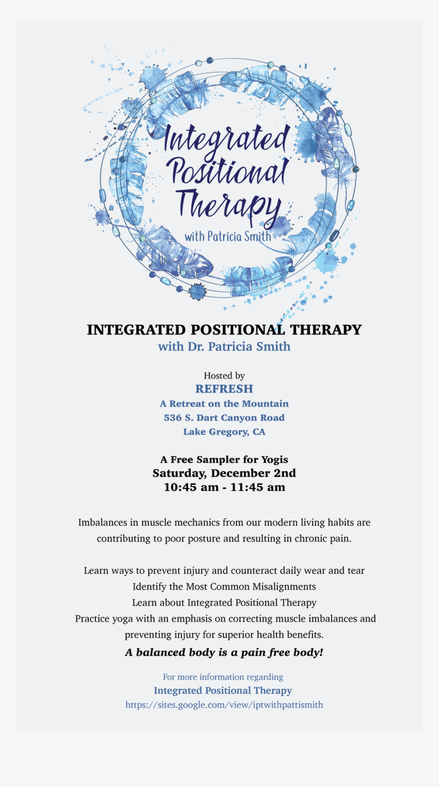 Integrated Positional Therapy Promo - R & J Photography, HD Png Download, Free Download