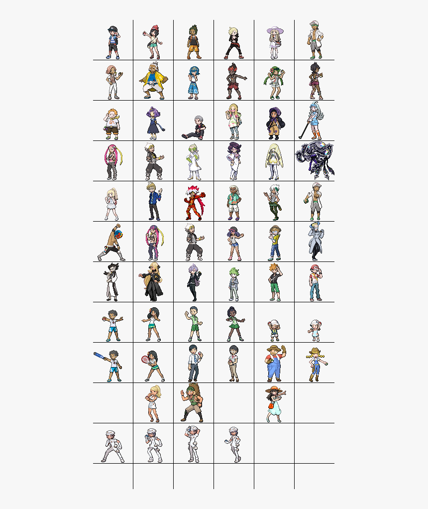 Trainer Battle Sprite Png - Pokemon Sun Moon Sprites, Transparent Png ...