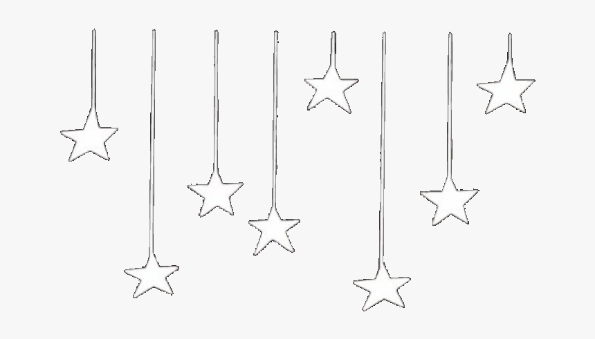 #stars #hanging #overlay #white #étoiles #remixit - Overlay Transparent Hanging Stars, HD Png Download, Free Download