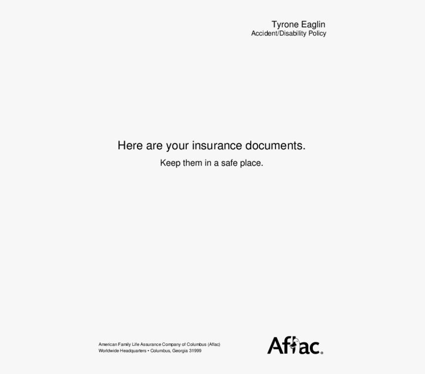 Pdf - Aflac - Aflac, HD Png Download, Free Download