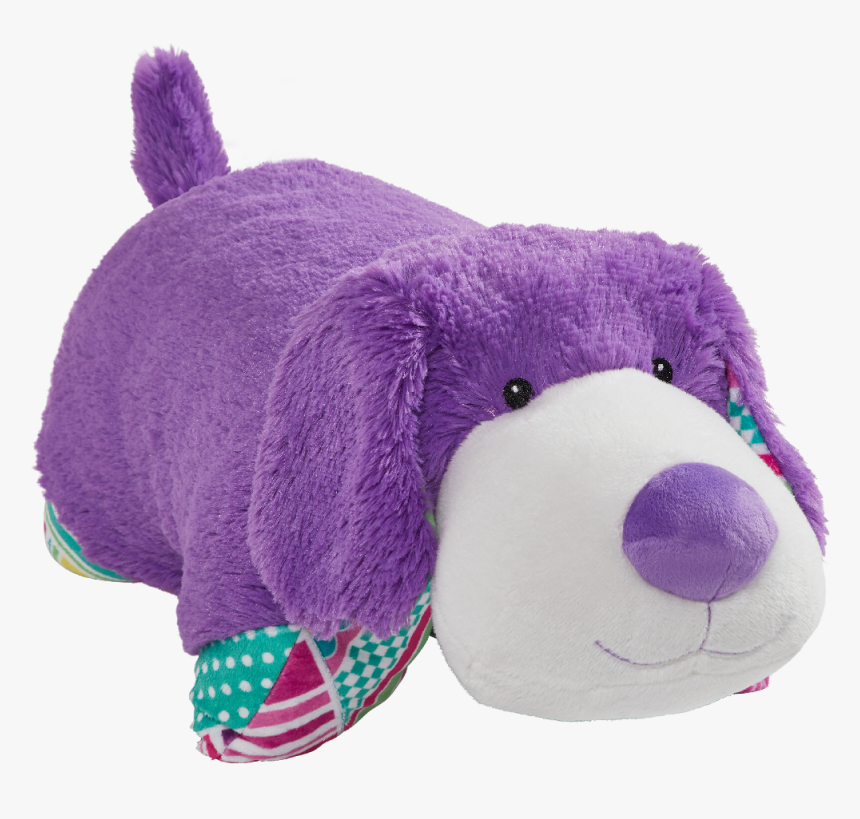 Colorful Purple Puppy Pillow Pet - Stuffed Toy, HD Png Download - kindpng