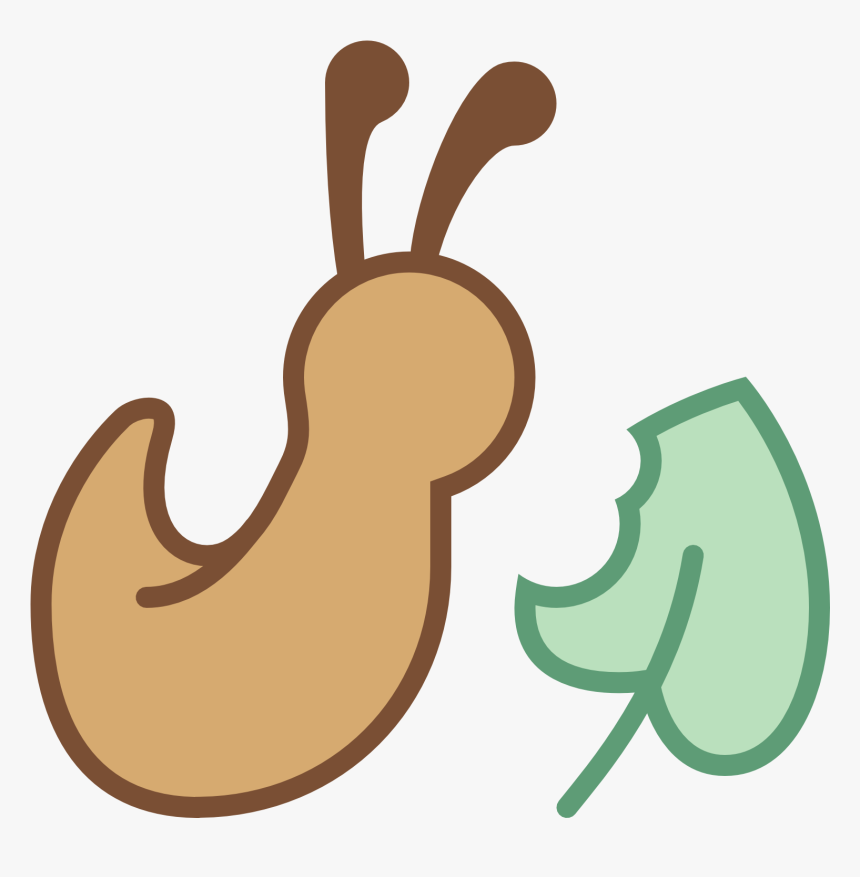 This Icon Is Depicting A Slug Next To A Leaf With A - Transparent Background Snail Clipart, HD Png Download, Free Download