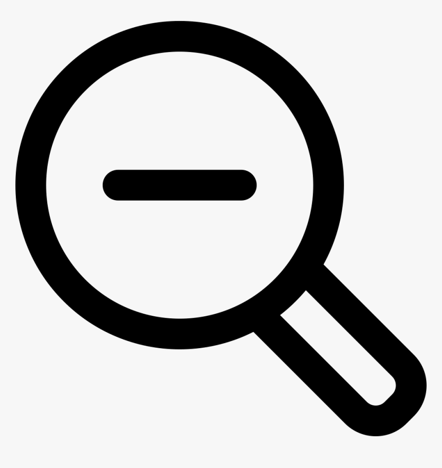 Zoom Magnifier With Minus Sign - Search Icon Png, Transparent Png, Free Download