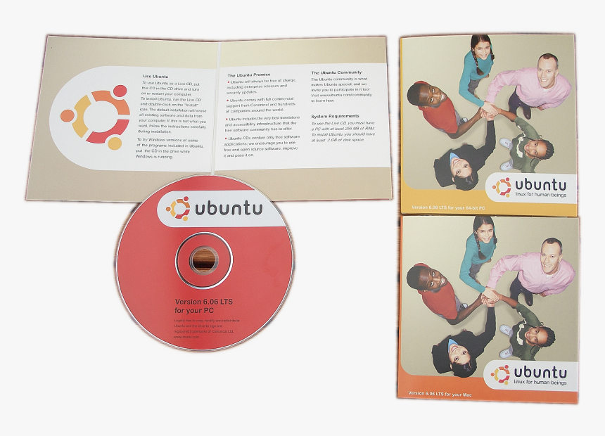 06 Lts Cds - Ubuntu 6.06 Cd, HD Png Download, Free Download