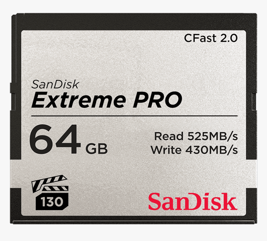 Sandisk Extreme Pro Cfast - Sandisk Extreme Pro Cfast 2.0 256gb, HD Png Download, Free Download