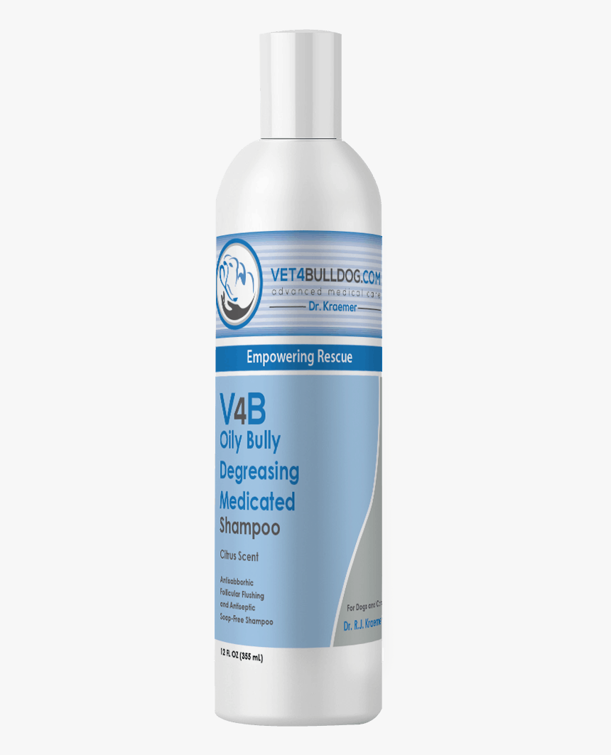 V4b Oily Skin Medicated Shampoo For Bulldogs And French - Cosmetics, HD Png Download, Free Download