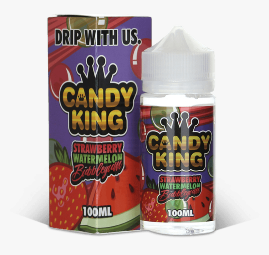 Candy King Strawberry Watermelon Bubblegum - Watermelon Strawberry Bubblegum Candy King, HD Png Download, Free Download