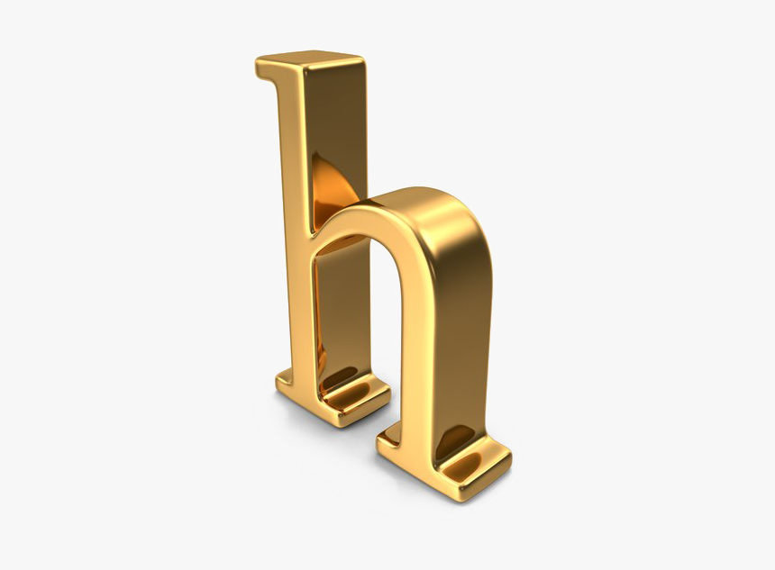 H Letter Png Picture - Gold Small Letter H, Transparent Png, Free Download