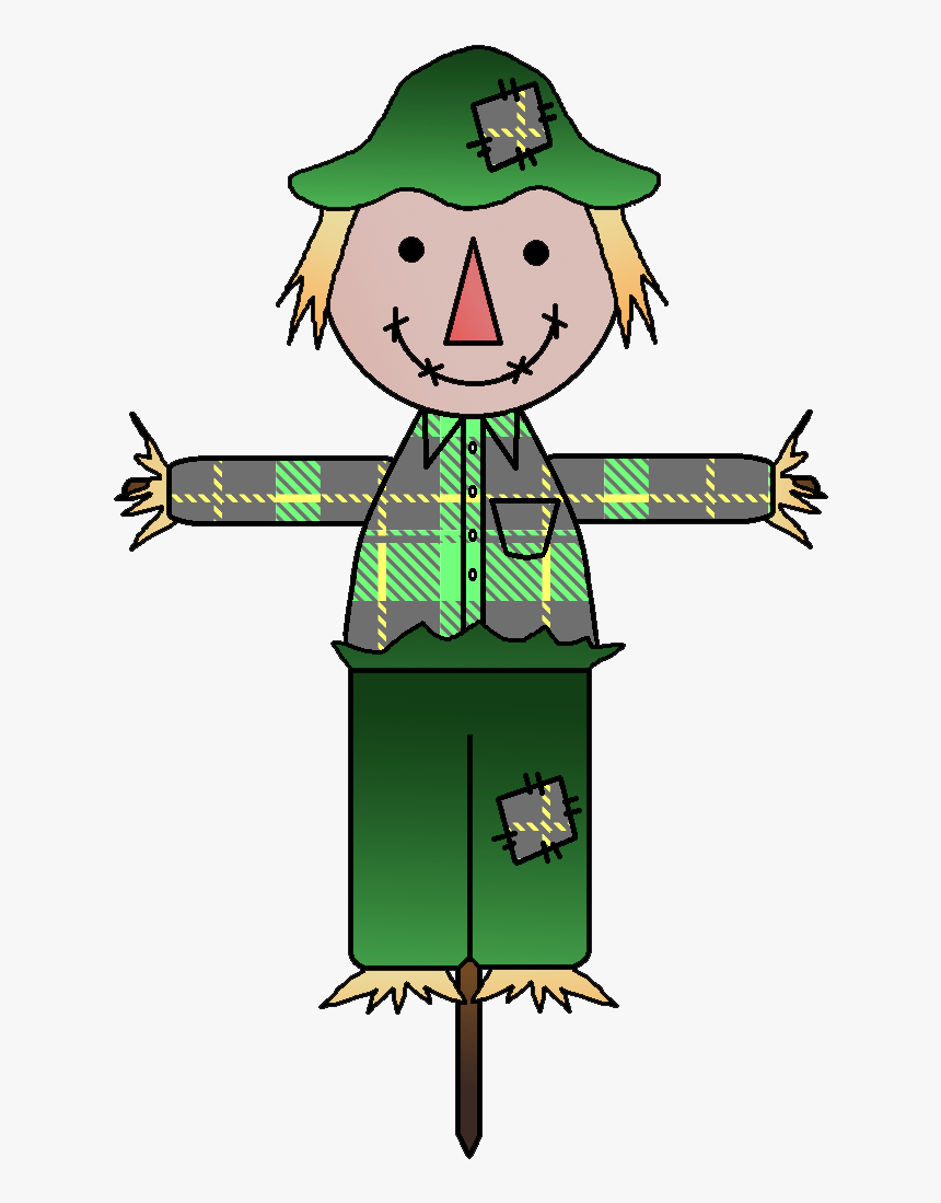 Pumpkin Patch Clipart - Cartoon Scarecrow, HD Png Download, Free Download