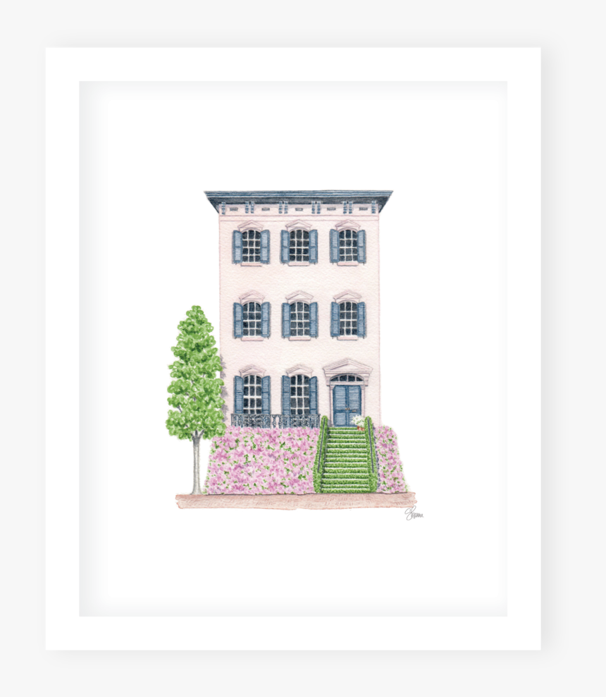 Savannah Gaston House Art Print - Picture Frame, HD Png Download, Free Download