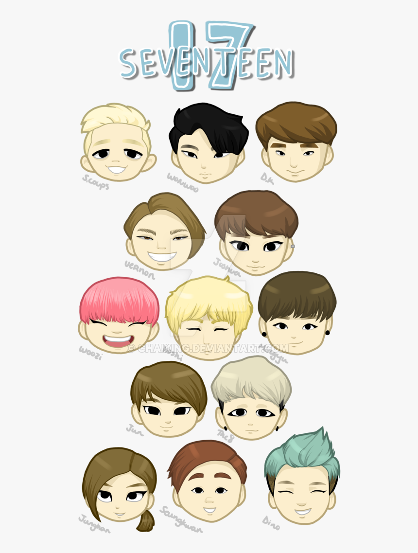 Chibi Seventeen Kpop, HD Png Download, Free Download