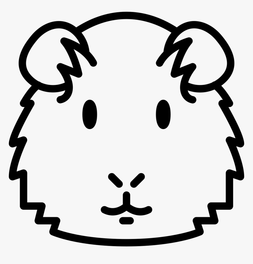 Guinea Pig Heag - Guinea Pig Face Drawing, HD Png Download, Free Download