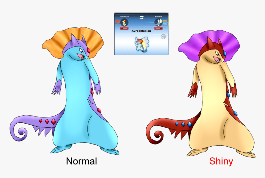 A Fusion Between Typhlosion And Aurorus - Cartoon, HD Png Download, Free Download