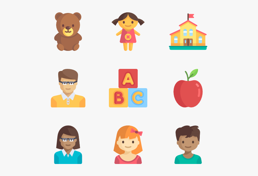 Kindergarten Icons, HD Png Download, Free Download