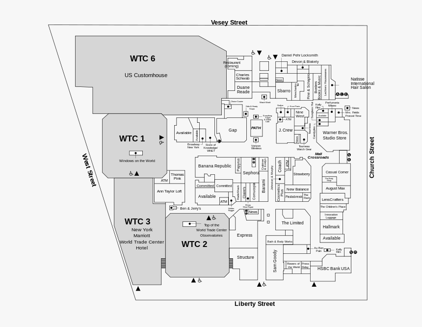 Westfield World Trade Center Plan, HD Png Download, Free Download