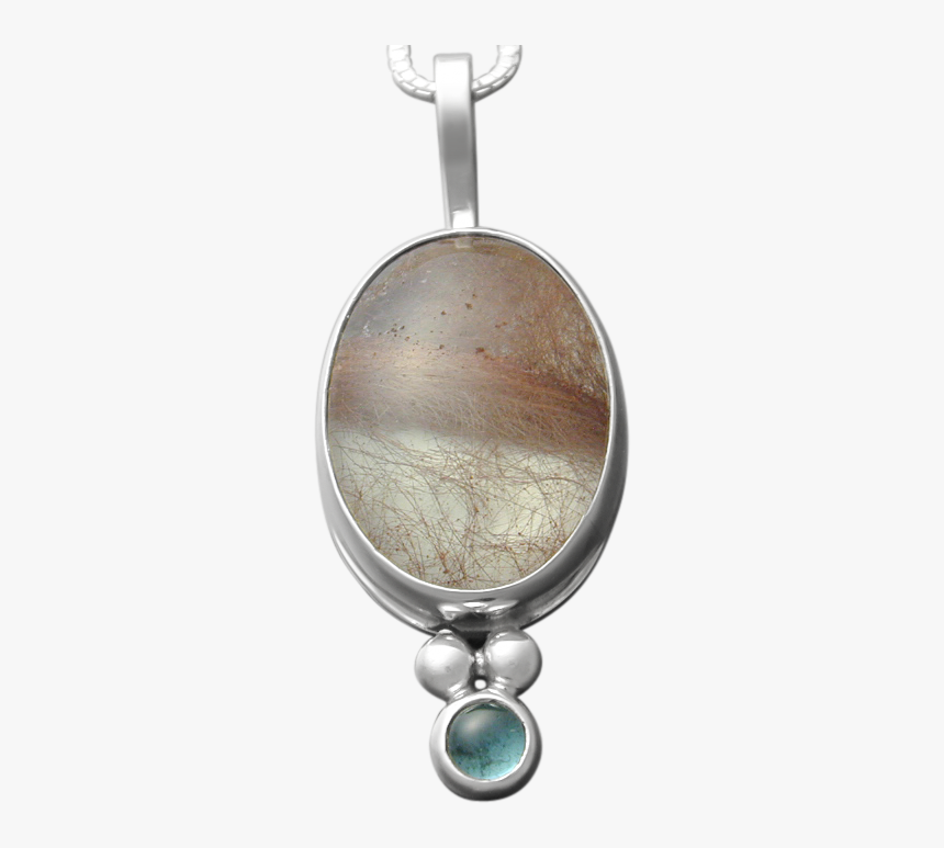 2 Ball Pendant With Rutilated Quartz/blue Topaz - Locket, HD Png Download, Free Download