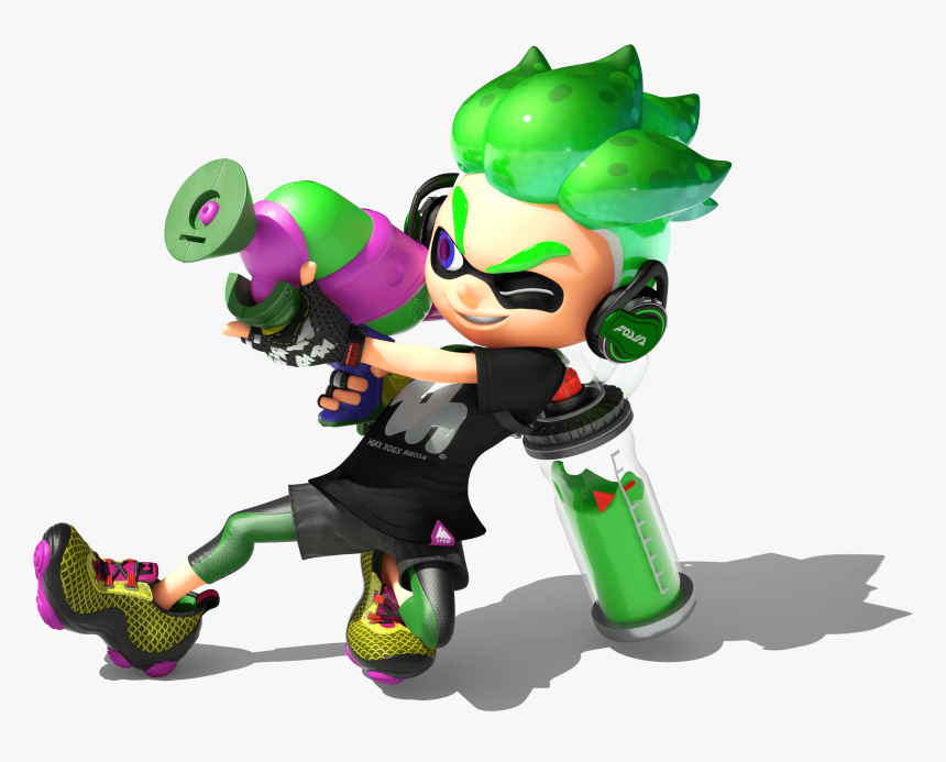 Transparent Sisters Fighting Clipart - Green Inkling Splatoon 2, HD Png ...