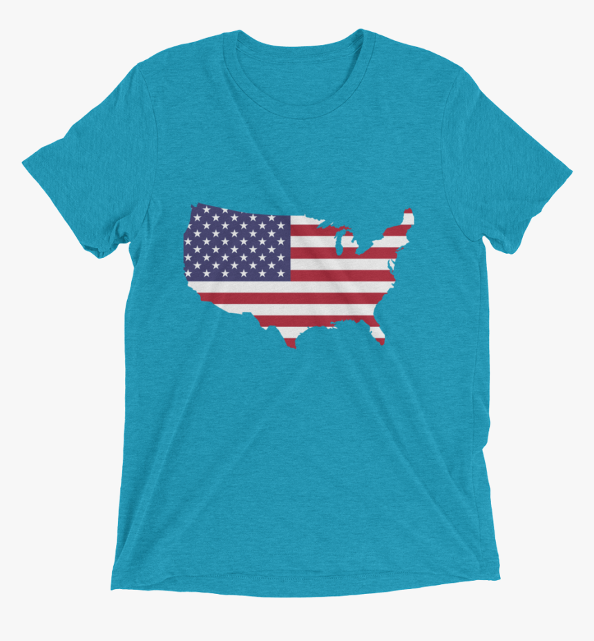 Short Sleeve T-shirt With Us Flag On Star Design - T-shirt, HD Png ...