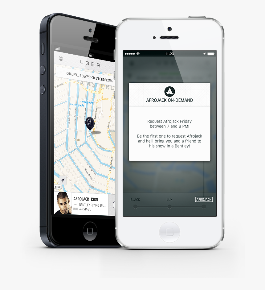 Uber Mobile App Transparent, HD Png Download - kindpng