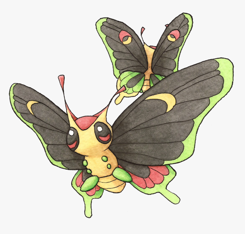 #010 Caterpie / #011 Metapod / #012 Butterfree - Cartoon, HD Png Download, Free Download