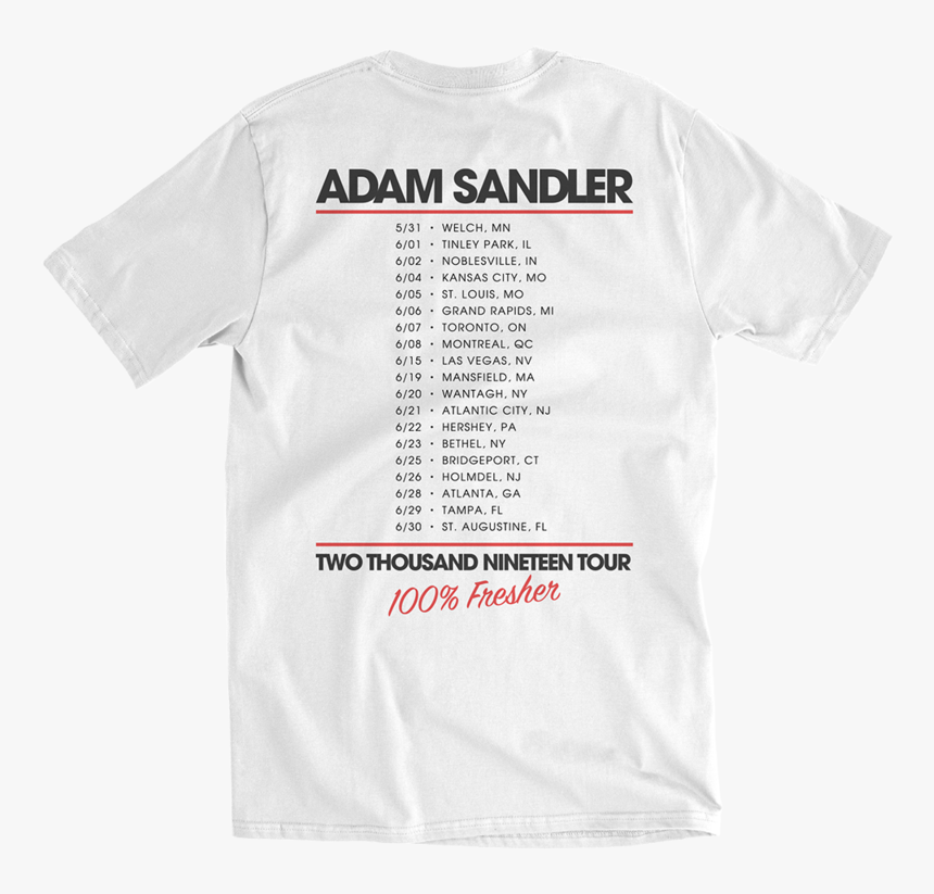 100% Fresher 2019 White Tour Tee - Meine Erfundene Frau Cover, HD Png Download, Free Download