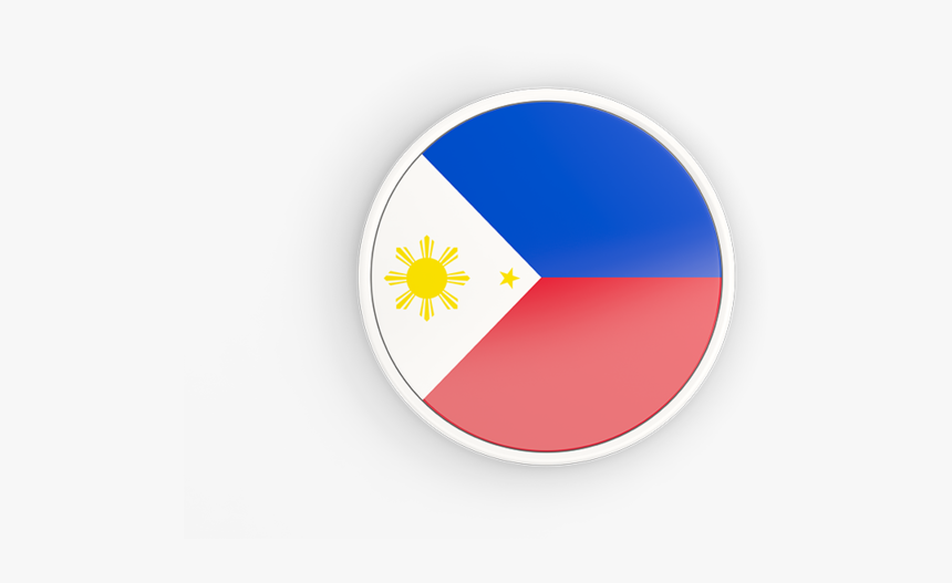 Round Icon With White Frame - Philippines Flag Round Icon, HD Png Download, Free Download