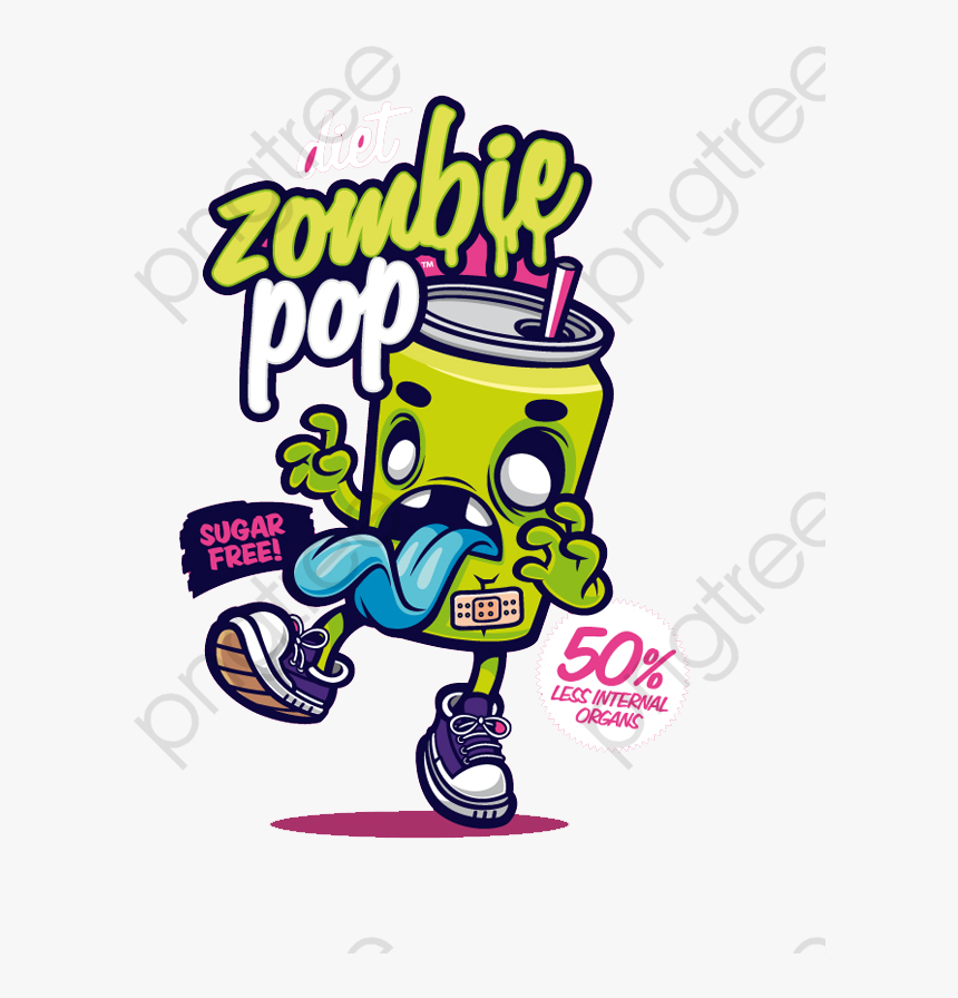 Zombie Clipart Simple - Diet Zombie Pop, HD Png Download, Free Download