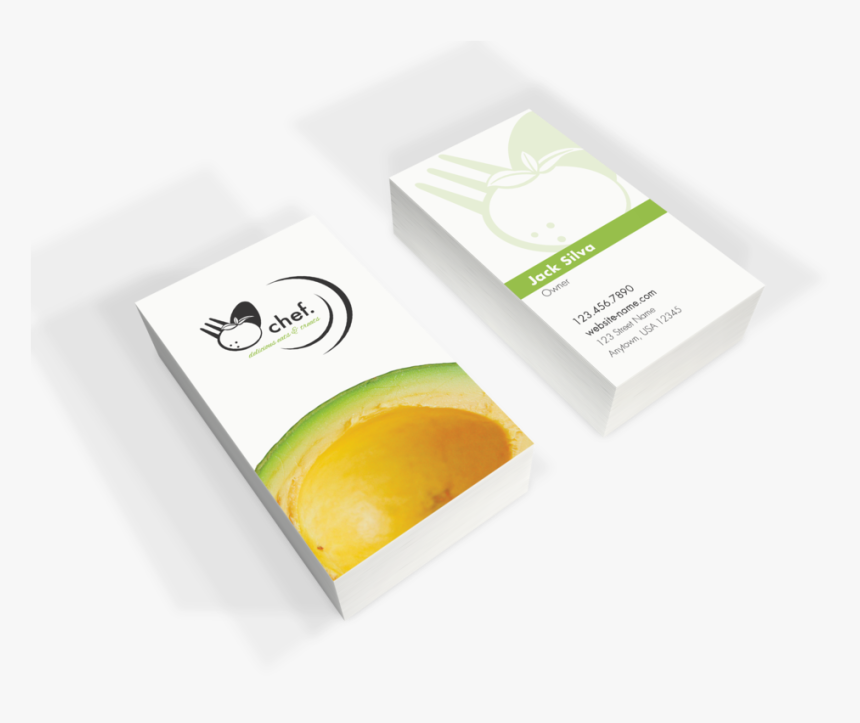 Business Card Mockup Avacado , Png Download - Brochure, Transparent Png, Free Download