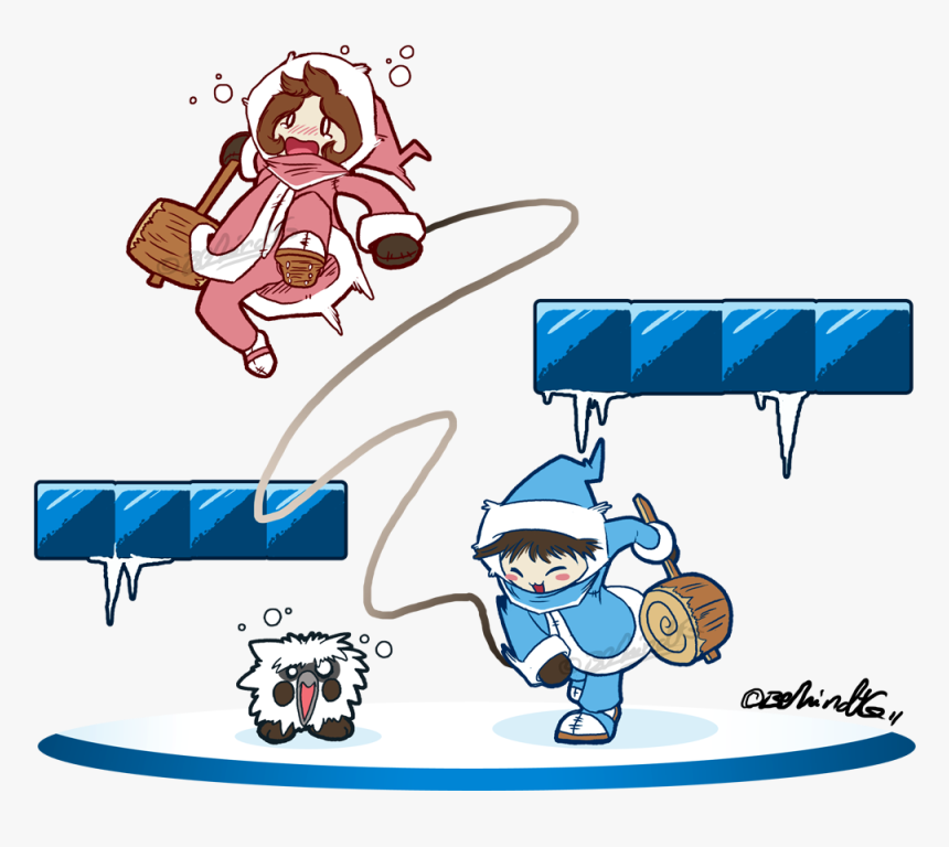 Practicing Belay By Tamarinfrog Ice Climber Nintendo Ice Climbers Nana Art Hd Png Download