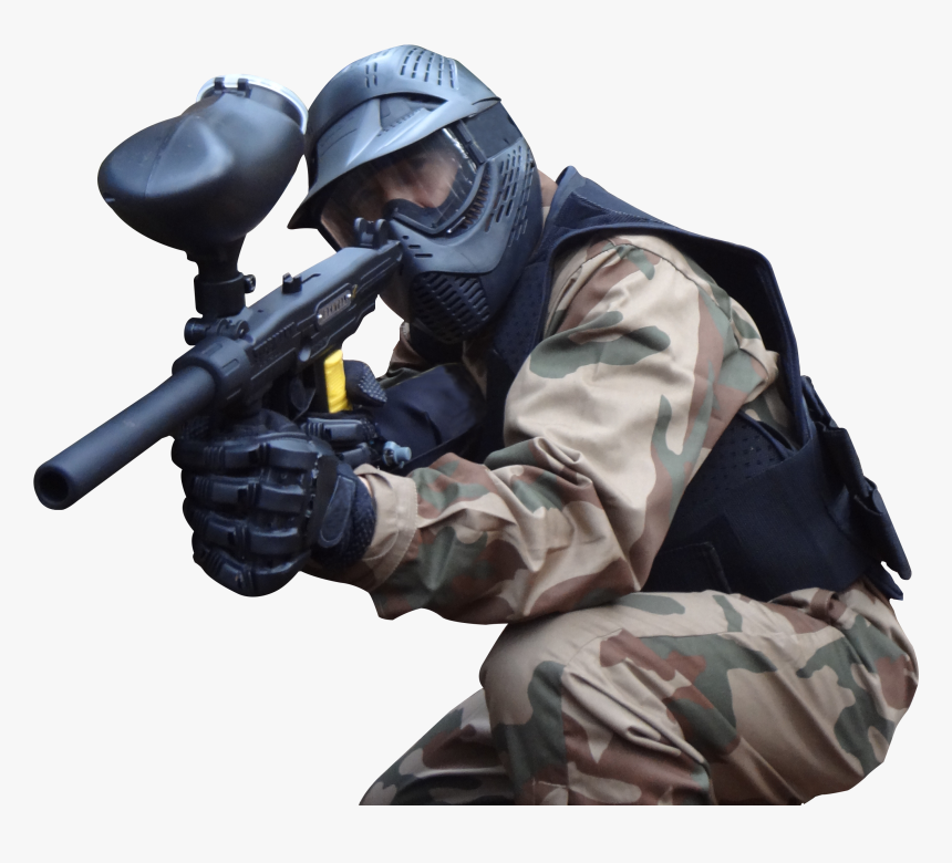 Man In Action - Paintballing Png, Transparent Png, Free Download