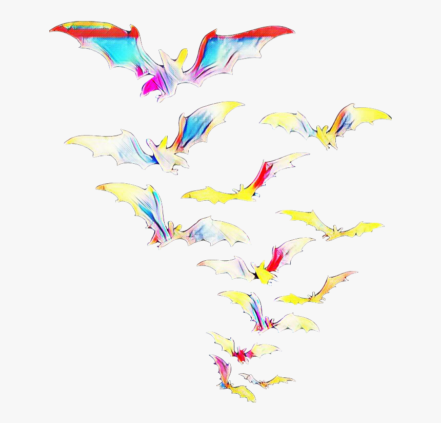 032 Ttkocistickers Bats Swarm Animals Abstract Abst - Illustration, HD Png Download, Free Download