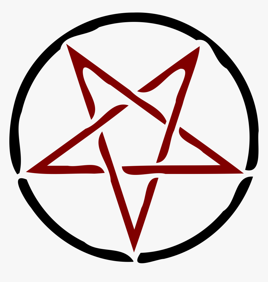 Red Pentagram Clip Arts - Pentagram Clipart, HD Png Download, Free Download