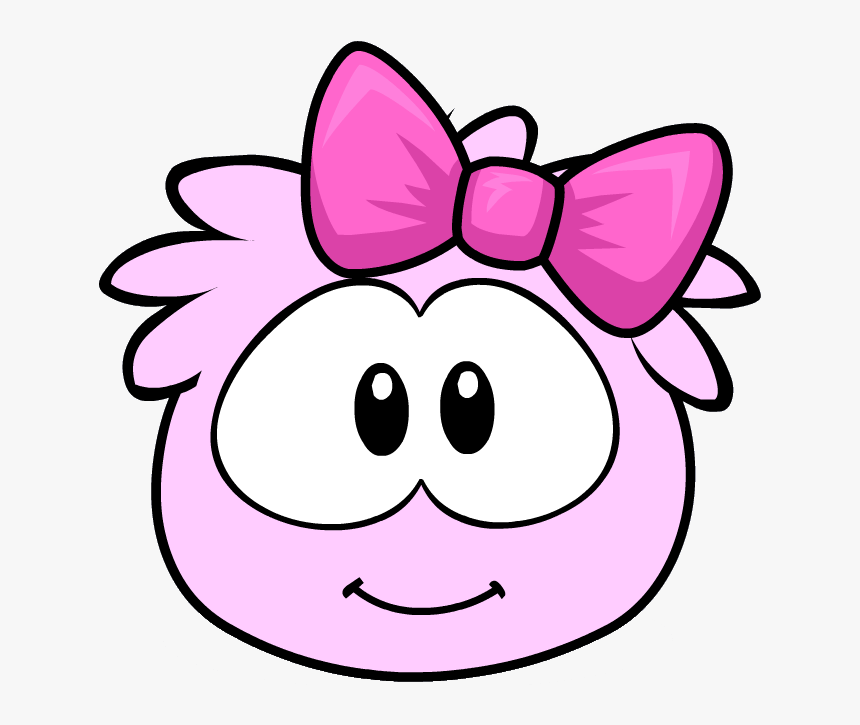 Pink Bow Png - Pink Puffle Club Penguin, Transparent Png, Free Download