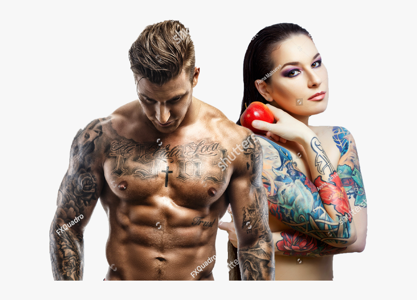 Bg Png Tattoo - Hot Black Women And White Men, Transparent Png, Free Download