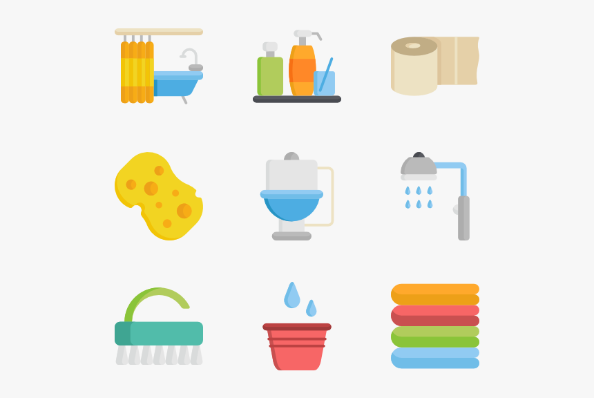 Bathroom Vector Background - Bathroom Flat Icon, HD Png Download, Free Download