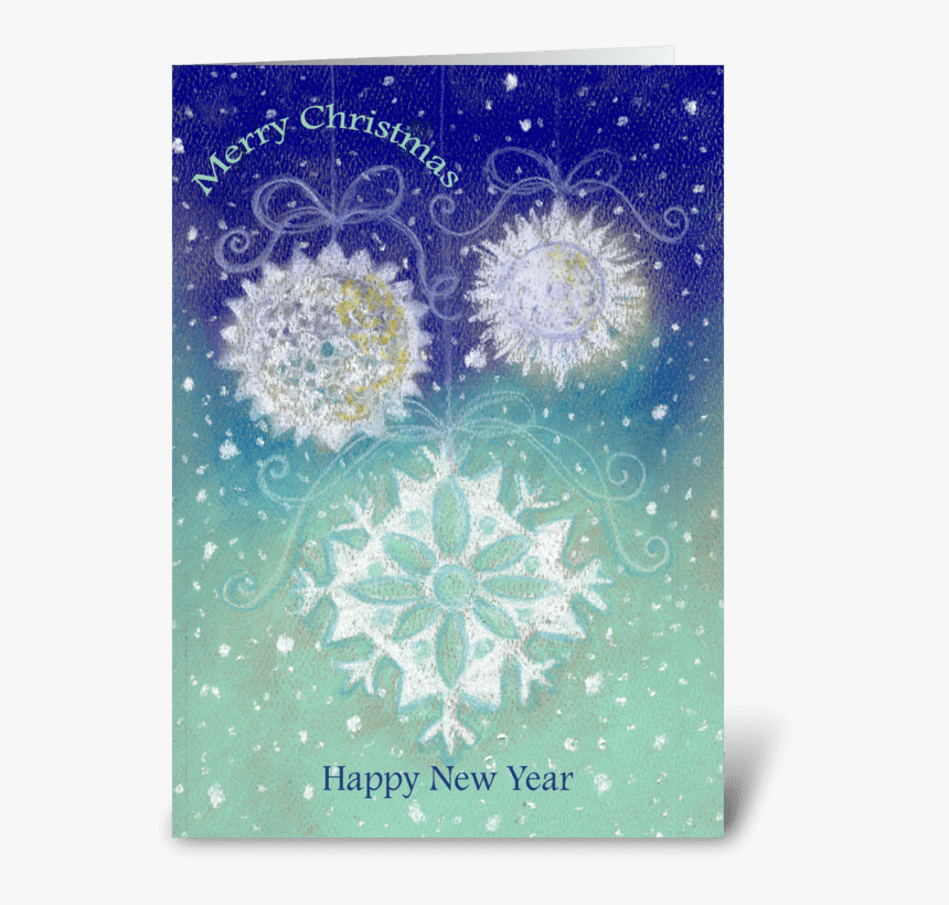 Snowflakes Christmas & New Year Greeting Card - Greeting Card, HD Png Download, Free Download