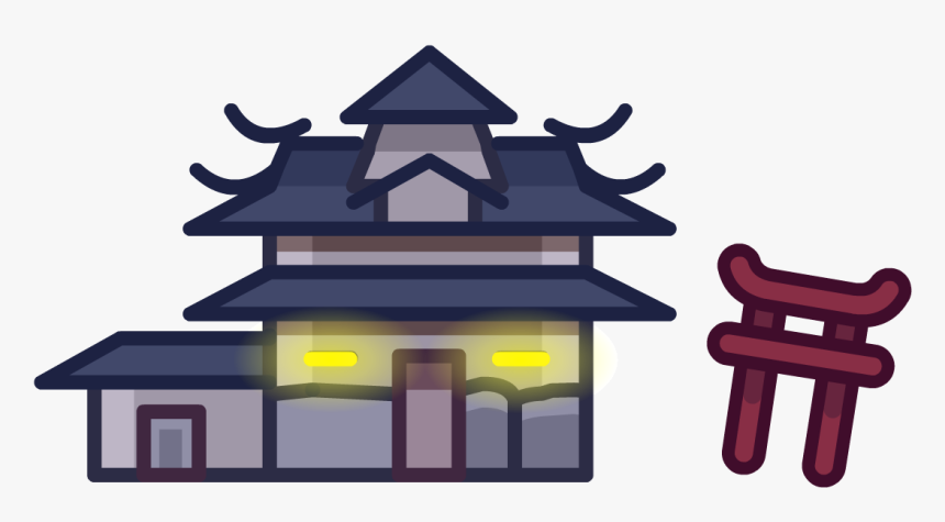 Holiday Party Map Icon Dojo Courtyard - Club Penguin Dojo Png, Transparent Png, Free Download