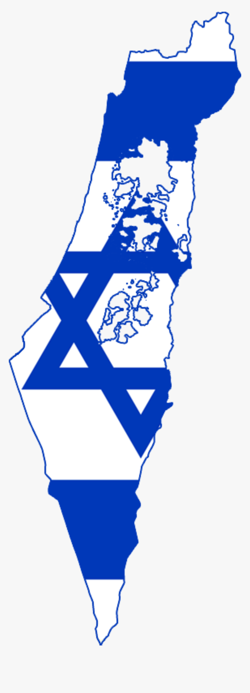 Israel Map With Flag, HD Png Download - kindpng