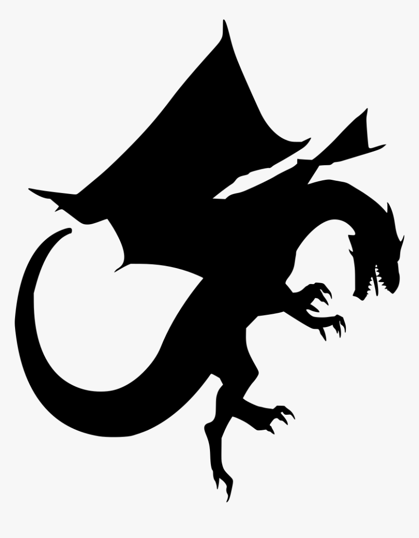 Transparent Dragon Icon Png - Dragon Silhouette Png, Png Download, Free Download