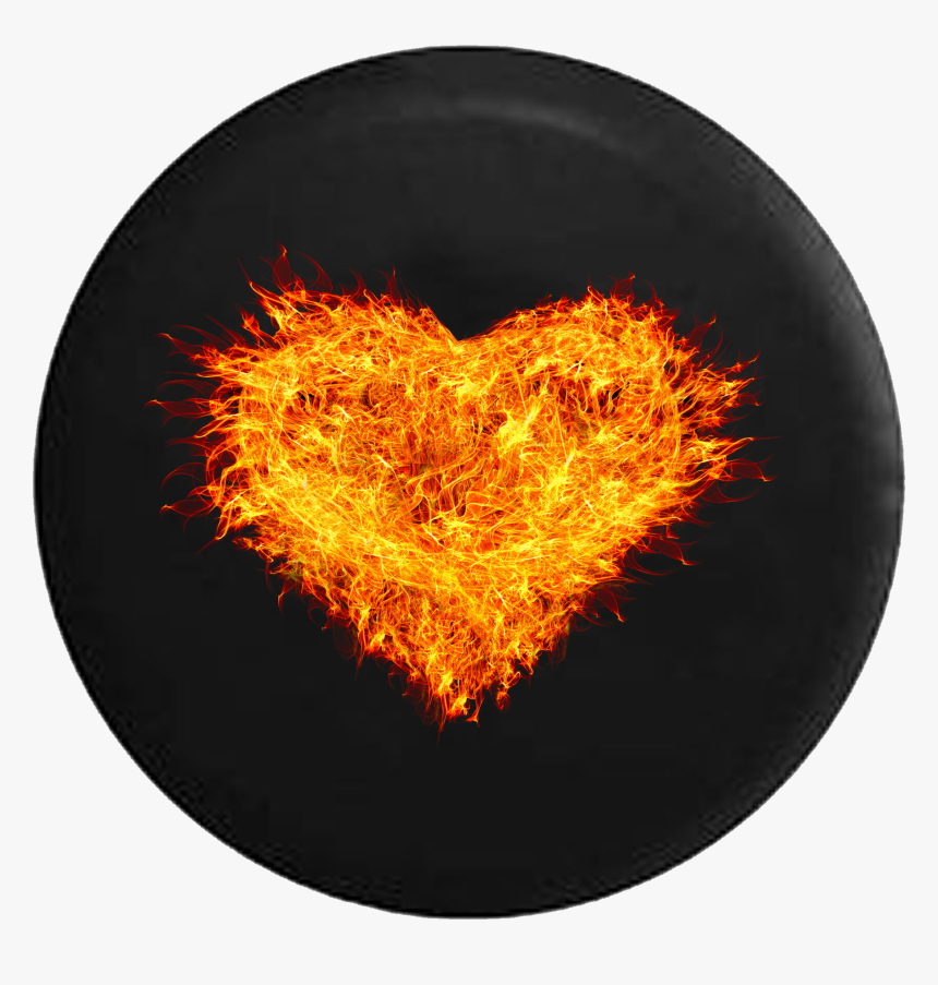 Burning Heart Real Fire Flames Jeep Camper Spare Tire - اسم نگین برای پروفایل, HD Png Download, Free Download