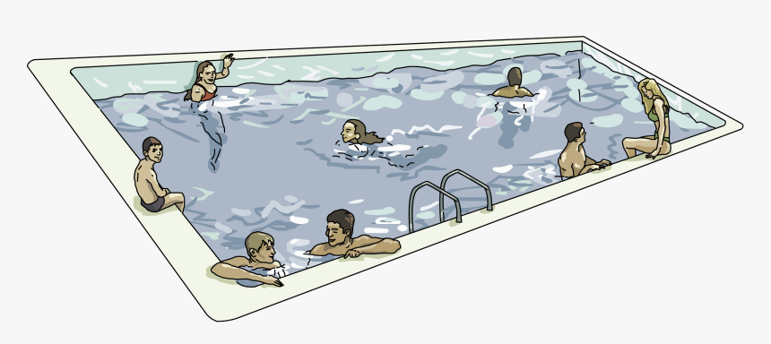 Clipart Children Swimming Pool - Public Swimming Pool Clipart, HD Png Download, Free Download