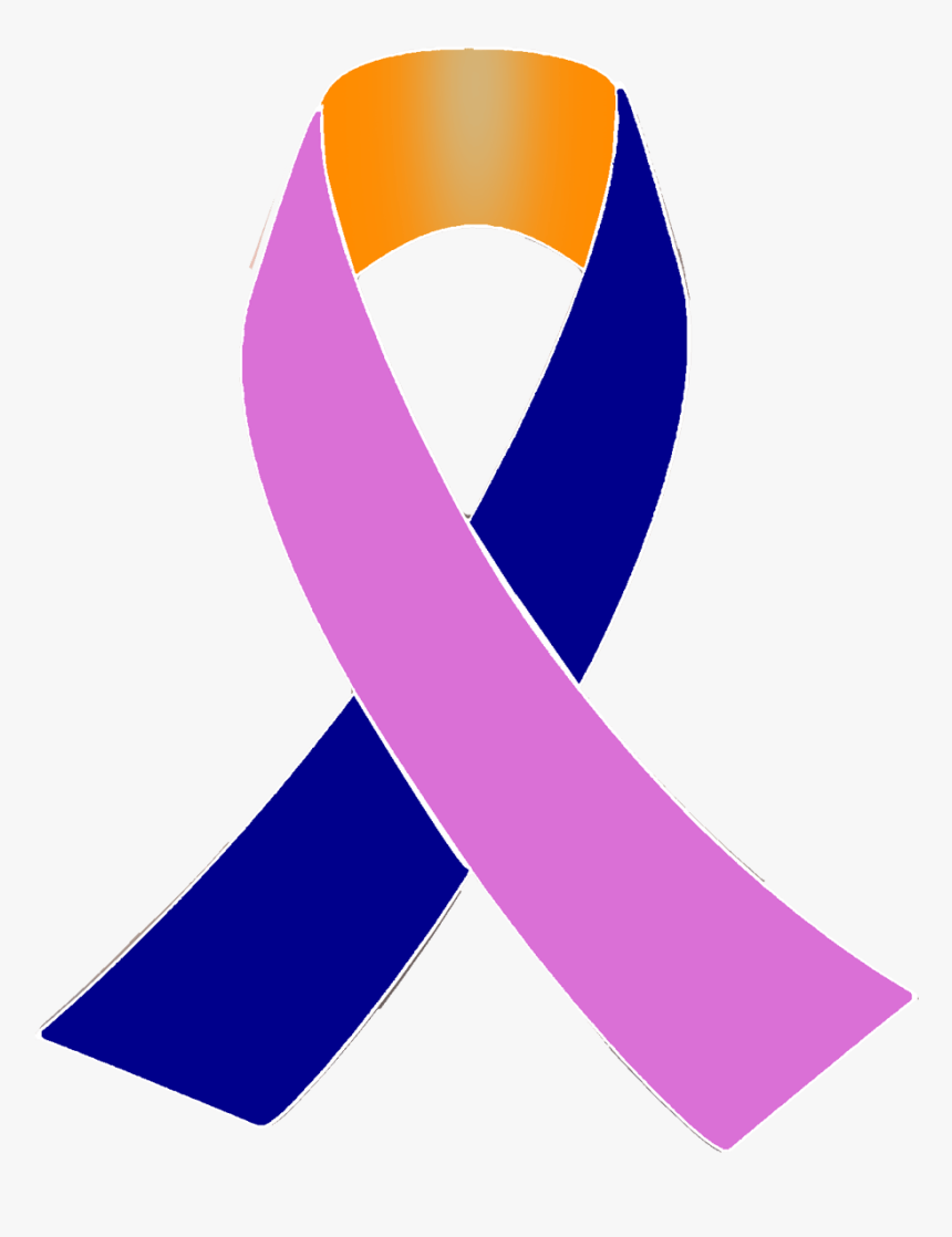 Dark Blue, Orange And Orchid Award Ribbon, HD Png Download, Free Download