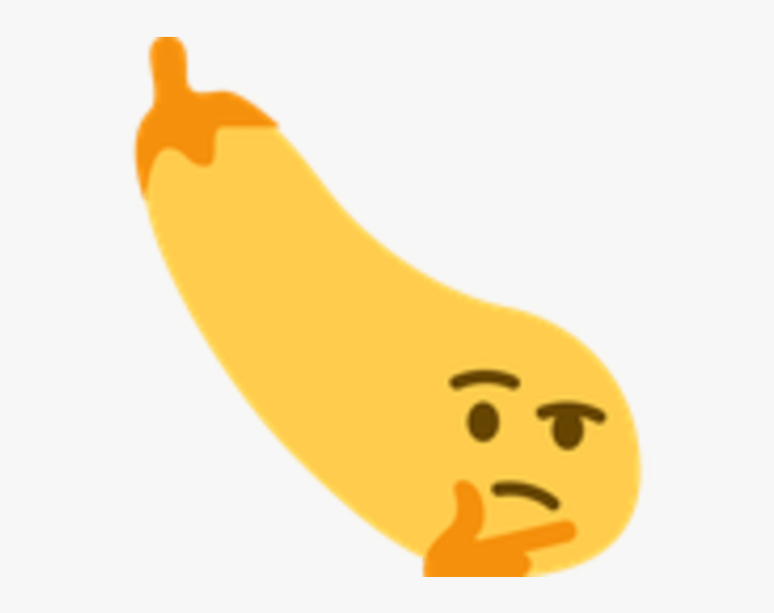 Thinking Eggplant Emoji, HD Png Download, Free Download