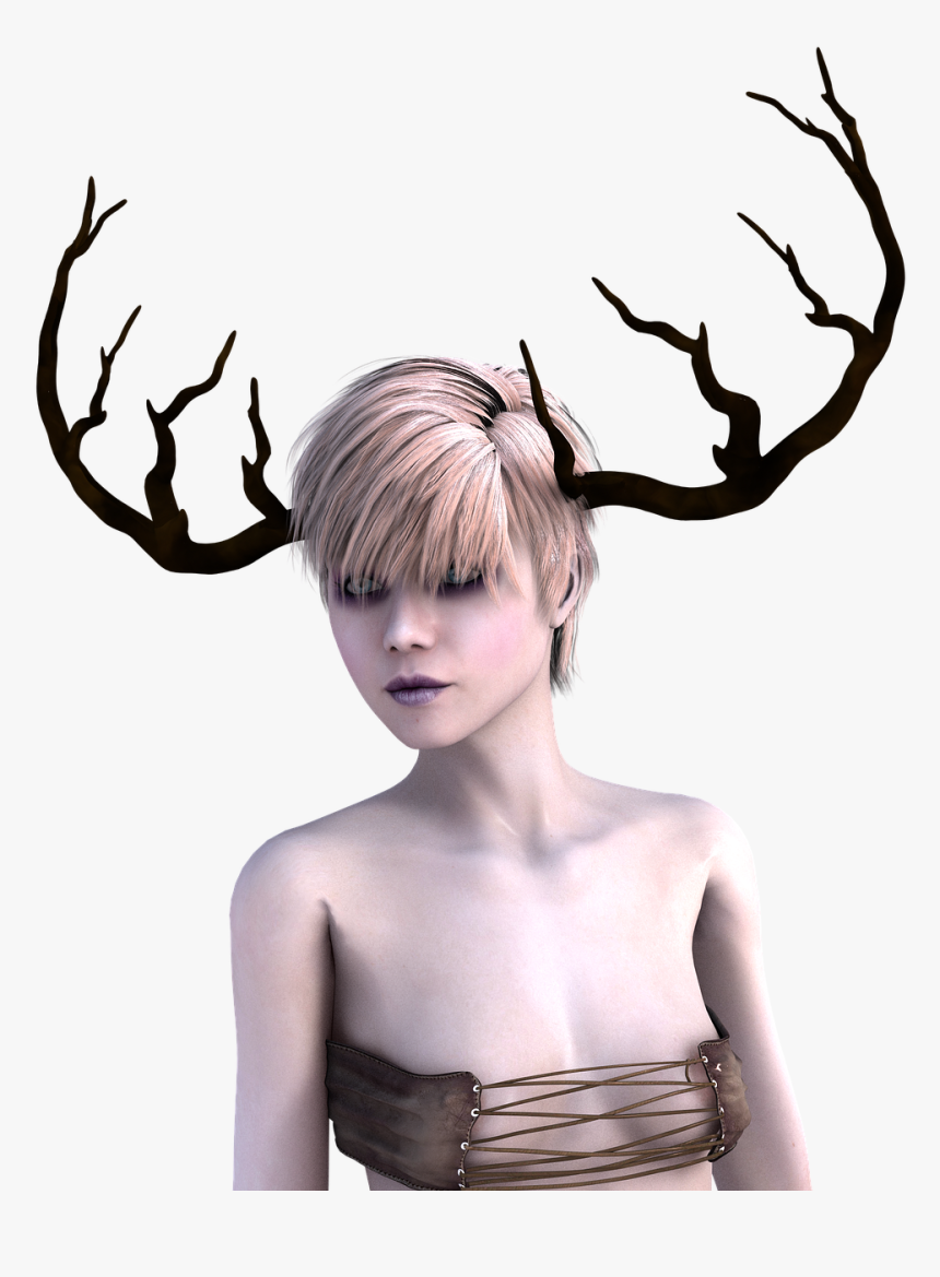 Deer Horns Png , Png Download - Fae Nymph, Transparent Png, Free Download