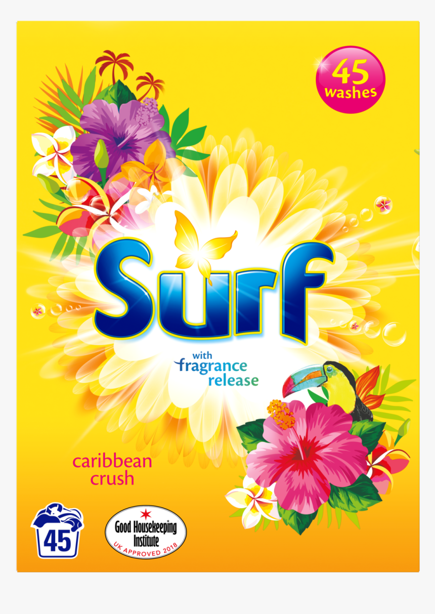 Surf Carribean Crush Powder Detergent Front And Back Surf