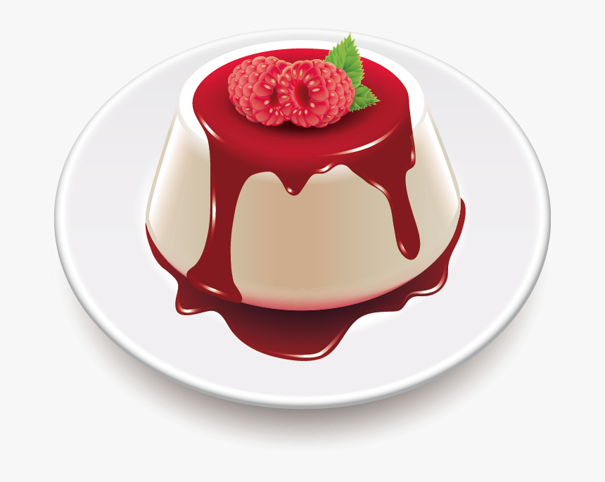 Transparent Custard Clipart - Panna Cotta Vector, HD Png Download, Free Download