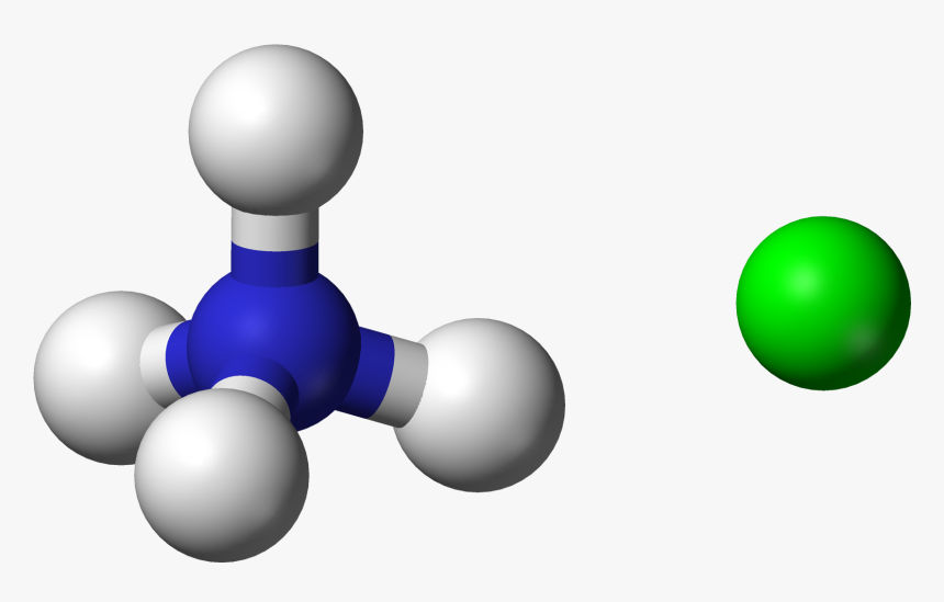 Ammonium Chloride 3d Balls Ionic Ball And Stick Model - Ion Ammonium, HD Png Download, Free Download