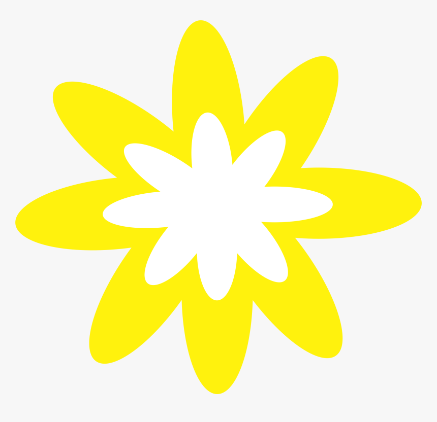 Yellow Burst Flower Clip Arts - Yellow Flowers Clipart Png, Transparent Png, Free Download